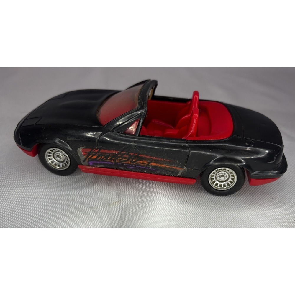 🚘Vintage TOOTSIETOY PLASTIC Mazda Miata 7" Black Convertible USA‎ Toy